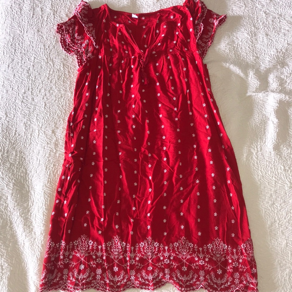 red summer dress